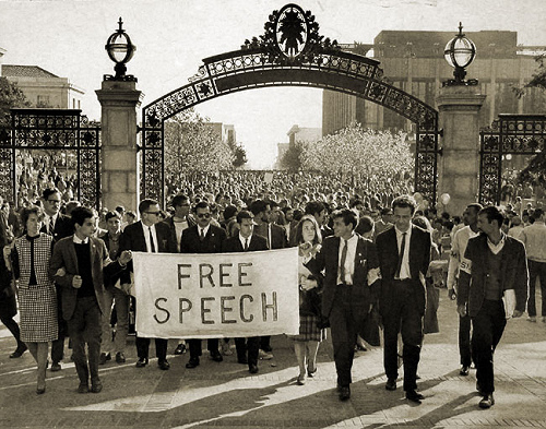 Акция за свободу слова в Калифорнийском университете, 1964 год / Источник: studentantiwar.blogs.brynmawr.edu