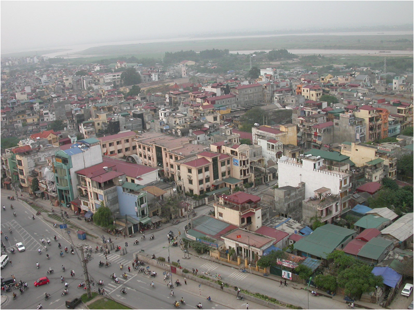 Вид на Ханой с высоты современной гостиницы